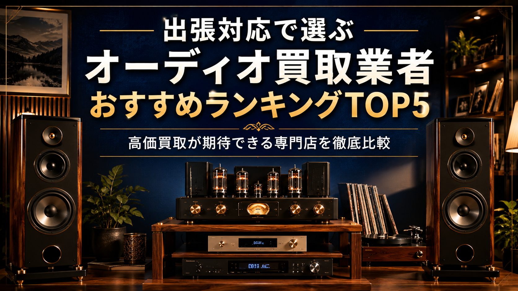 出張対応で選ぶオーディオ買取業者おすすめランキングTOP5|高価買取が期待できる専門店を比較